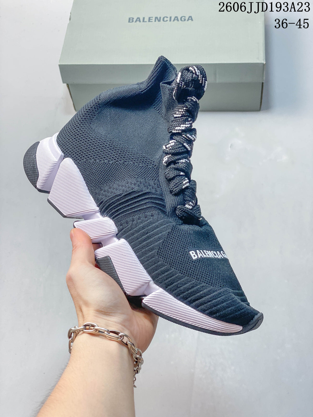 Balenciaga Sock Sneakers with Segmented Sole
