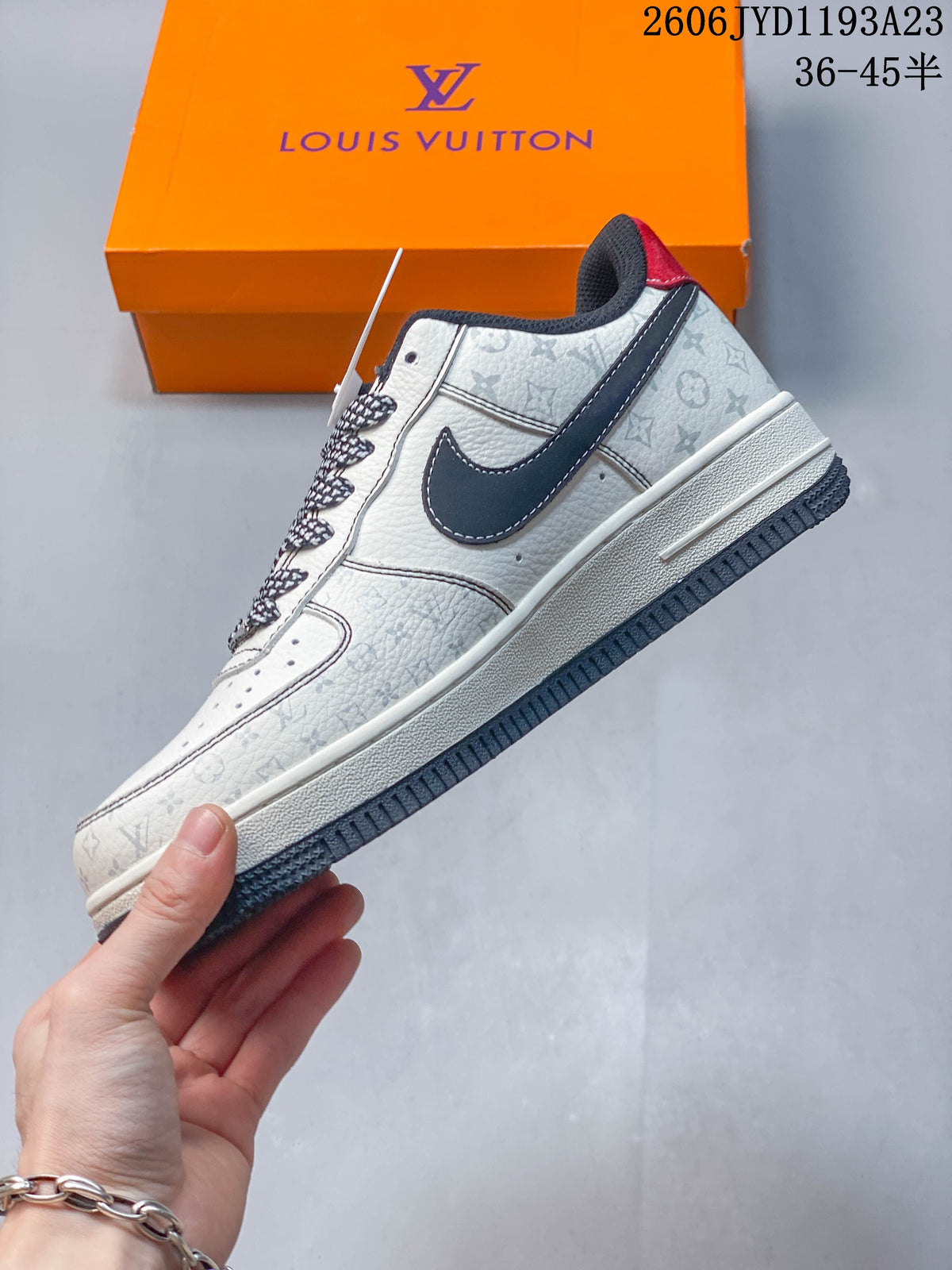 Nike Air Force 1 Low Louis Vuitton-Style Custom Sneakers