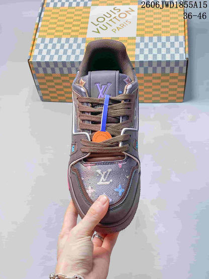 Louis Vuitton Trainer Low Sneakers in Taupe Multicolor TWD1855A15
