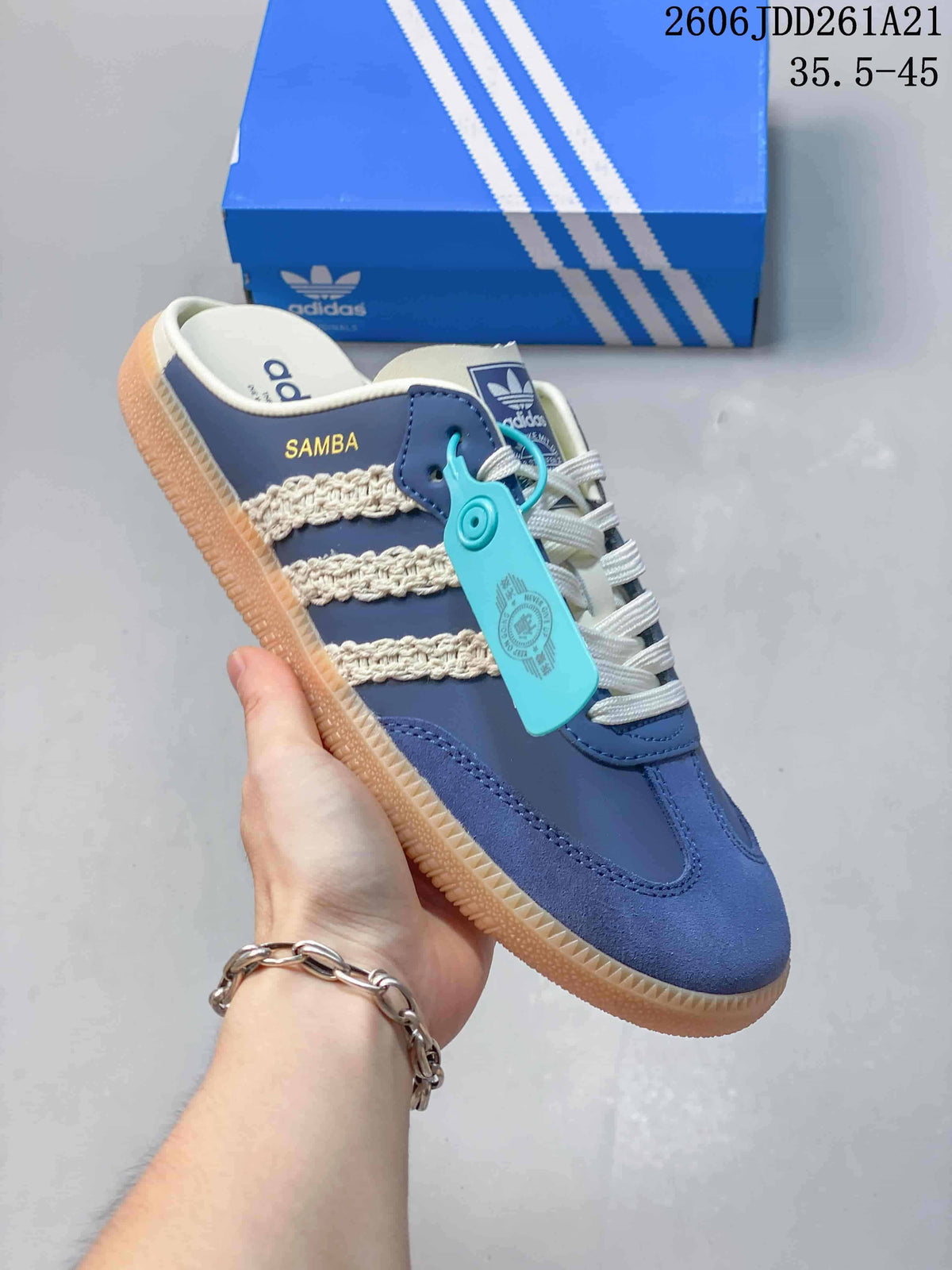 adidas Samba Mule Sneakers Blue and Cream JDD261A21