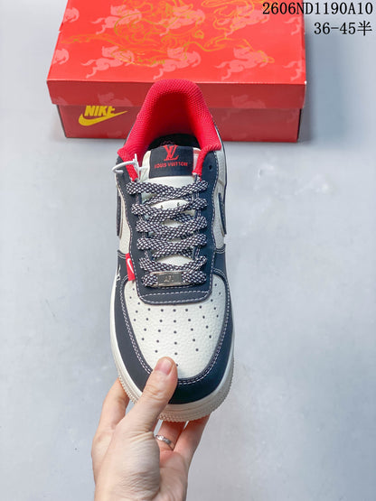 Nike Air Force 1 '07 Low Red, Navy and White Sneakers CS5288-722
