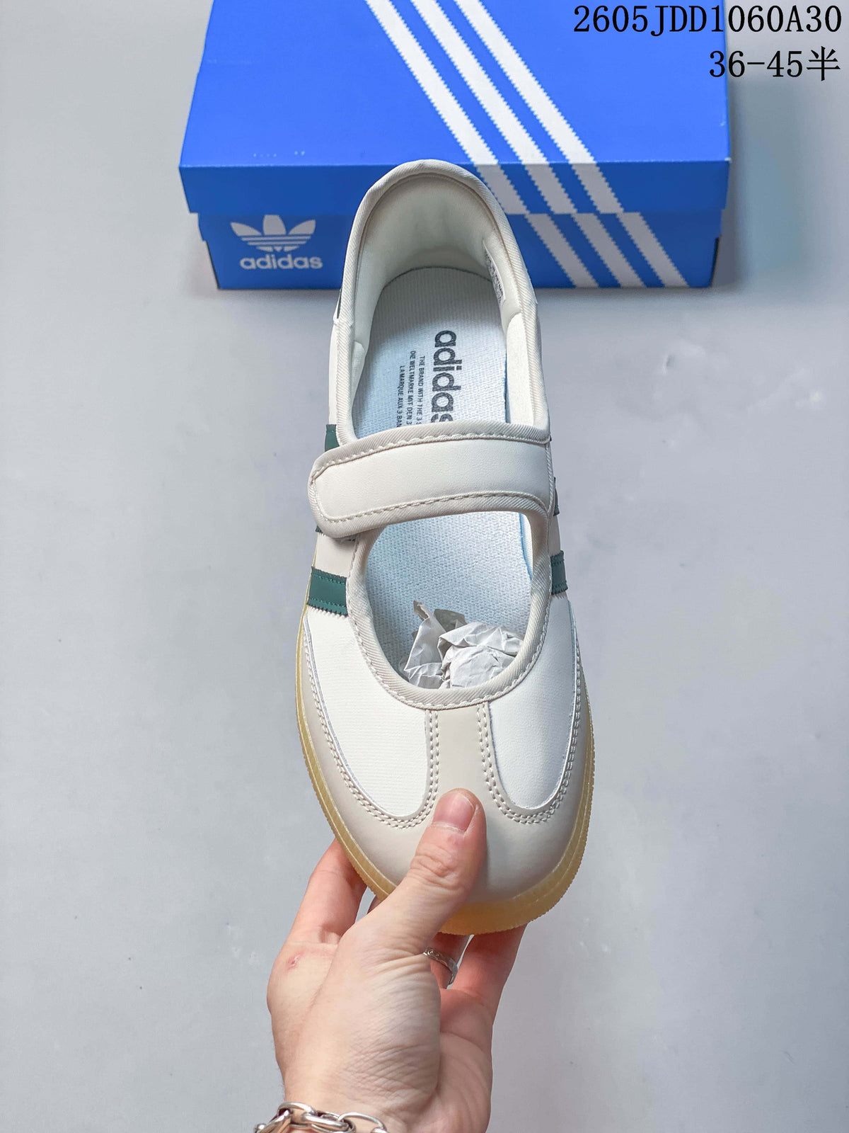 Adidas Samba Jane Mary Jane Sneakers White Green
