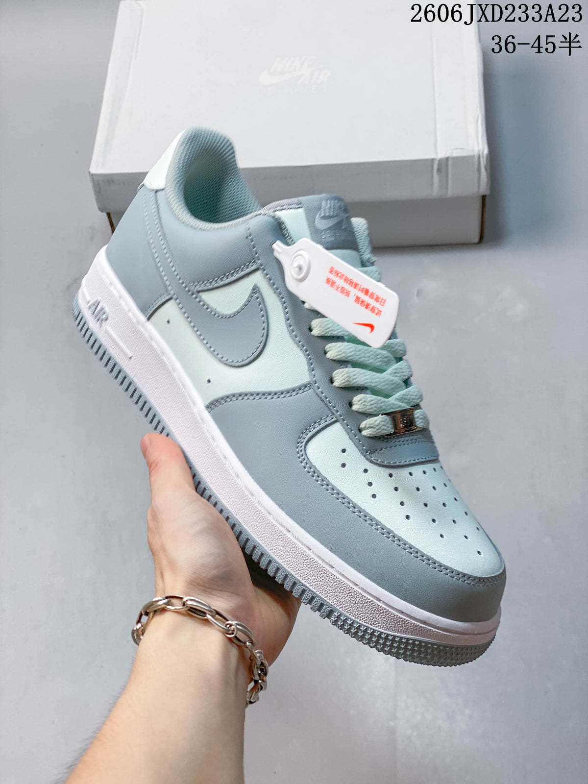 Nike Air Force 1 '07 Low Blue and White Sneakers
