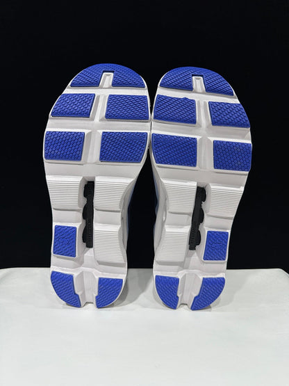 On Cloudmonster Running Shoes, Navy and White