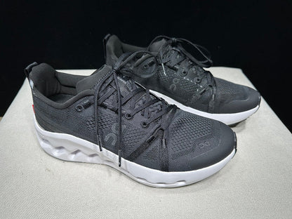 On Cloudsurfer Trail Black and White Trail Running Shoes