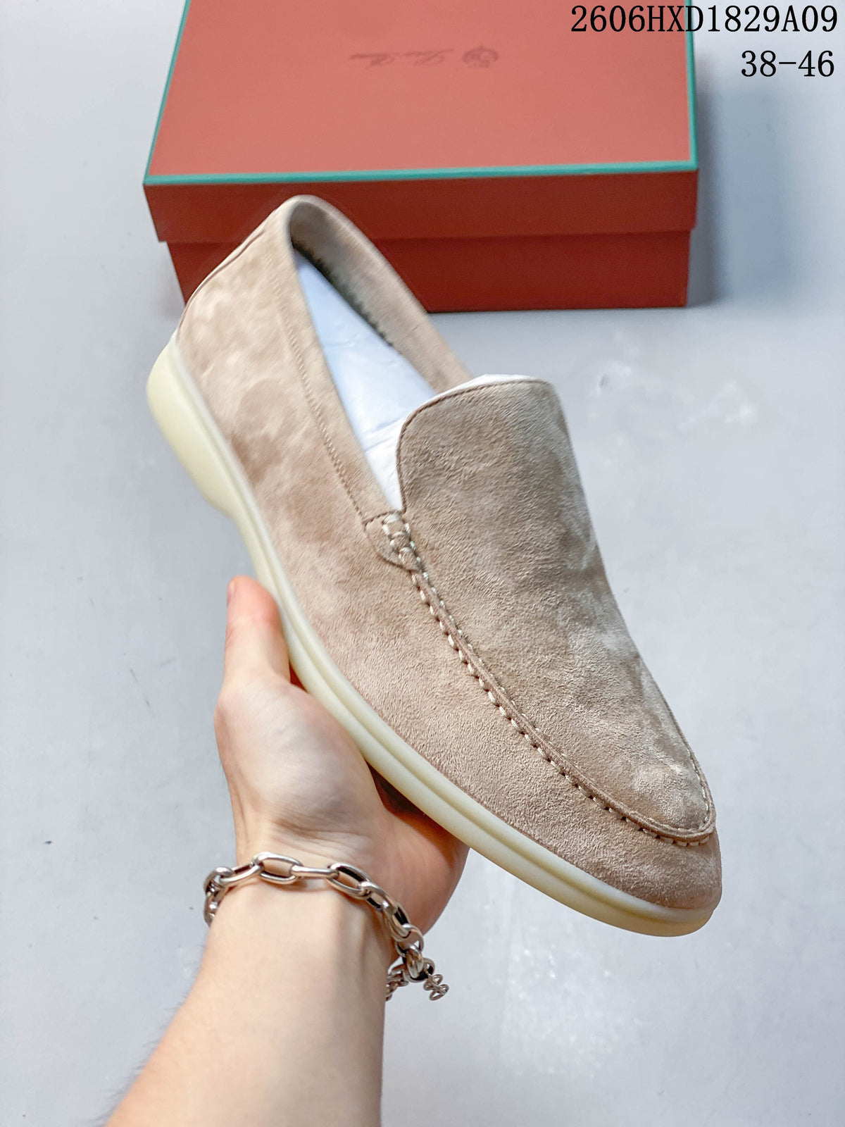 Loro Piana Suede-Style Loafers in Beige