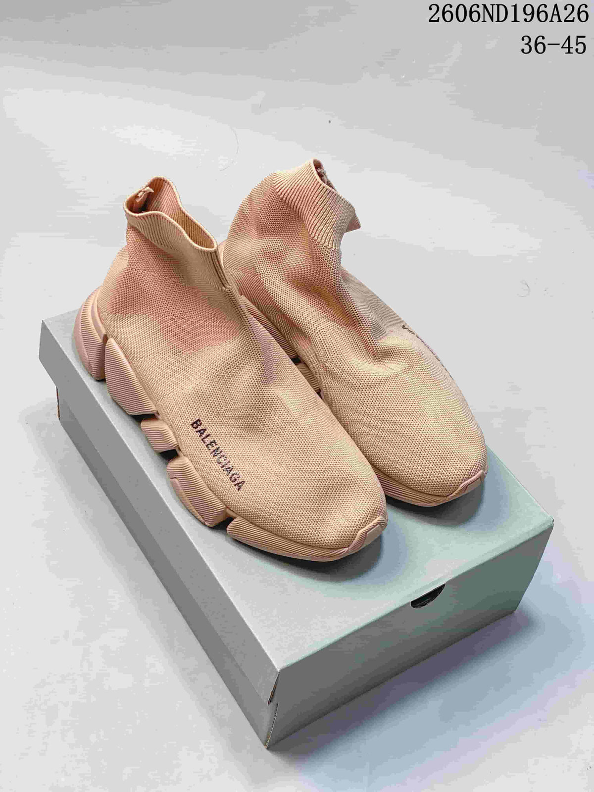 Balenciaga Sock-Style Sneakers in Blush Beige