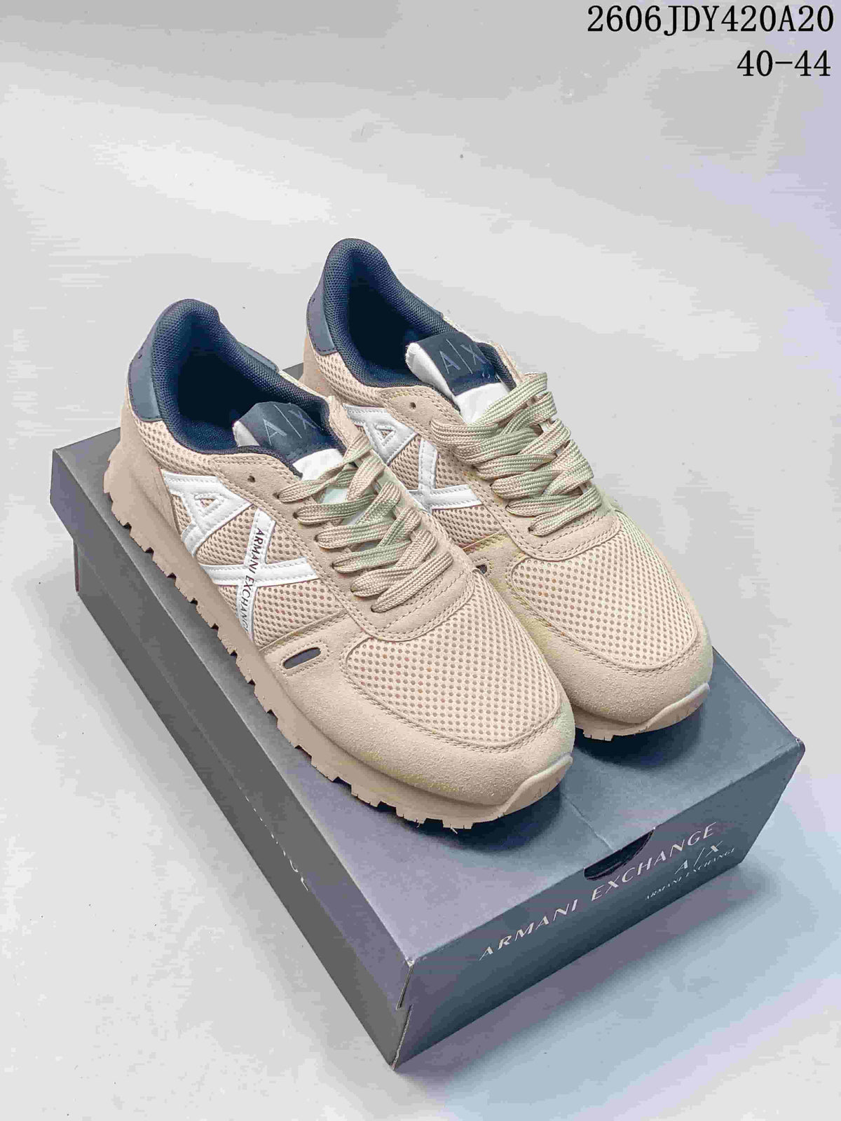 Armani Exchange Mesh Panel Sneakers Beige 06JDY420A20_002
