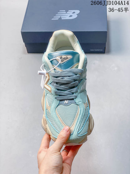 New Balance 9060 Sneakers in Aqua and Cream