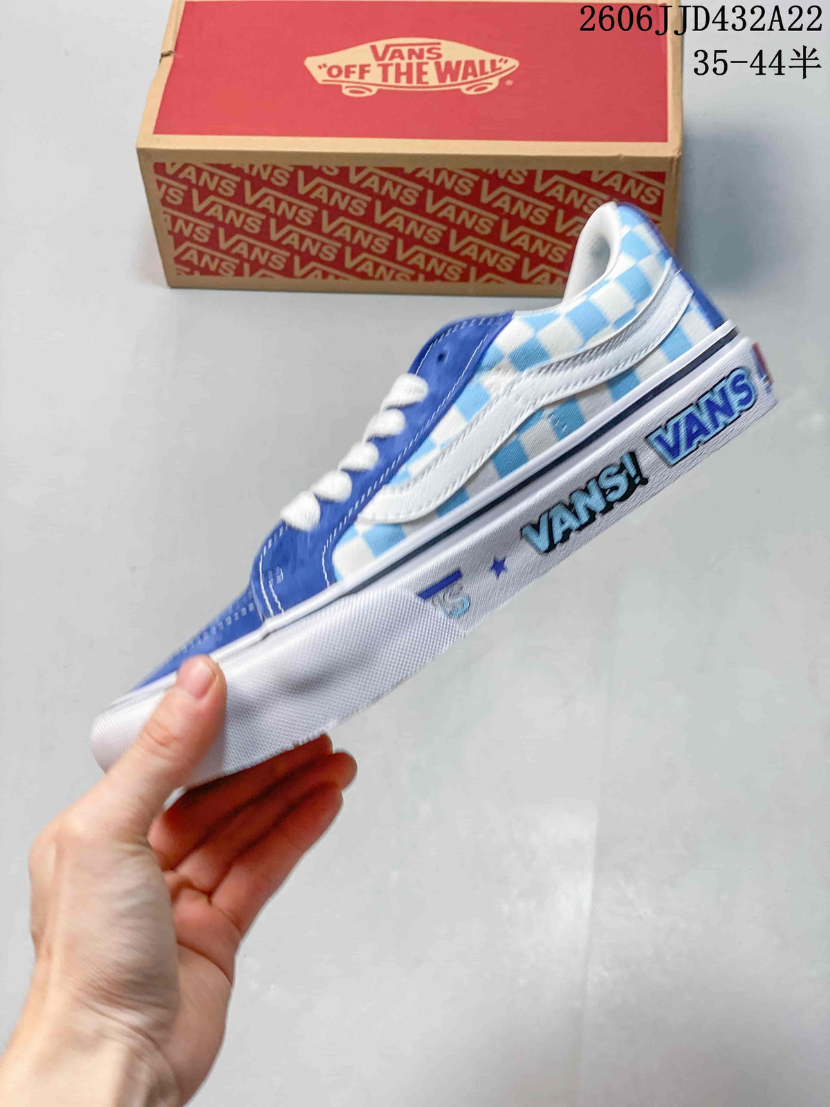 Vans Anaheim Checkerboard Low-Top Sneakers in Blue