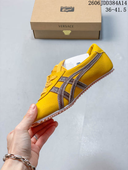 Versace x Onitsuka Tiger Tai-Chi Sakura Low-Top Sneakers, Yellow