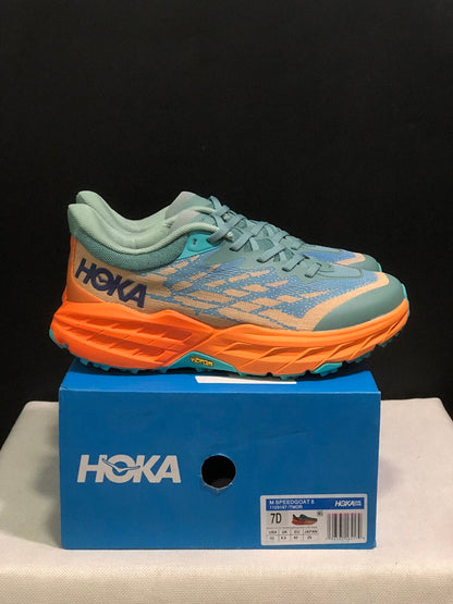 HOKA Speedgoat 5 Trail Running Shoes Blue Orange