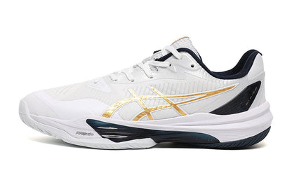 ASICS Court Shoes White Gold Navy