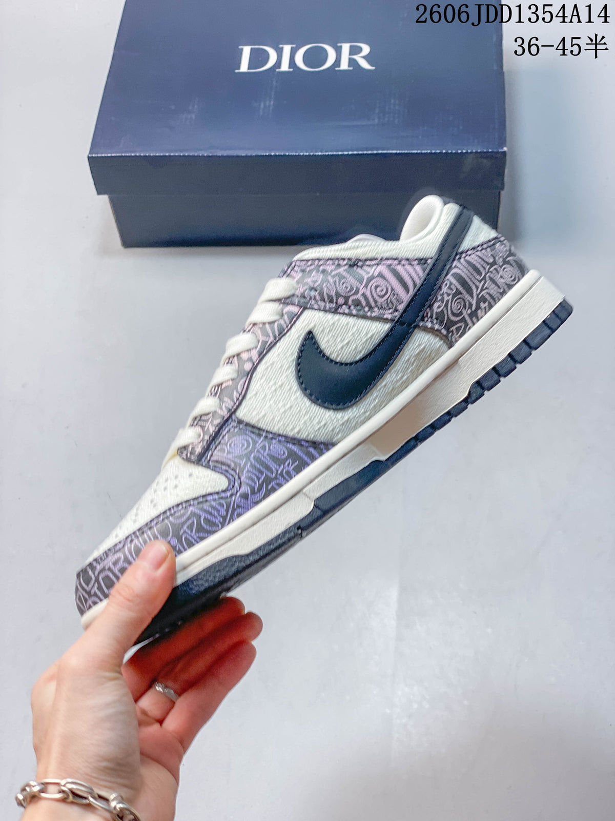 Nike Air Jordan 1 Low Travis Scott Dior-Print Sneakers
