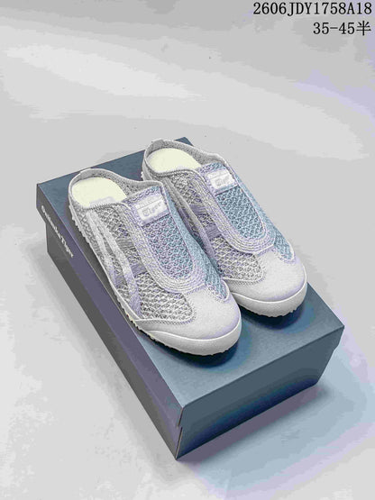 Onitsuka Tiger Mexico 66 Sabot Slip-On Sneakers, Silver