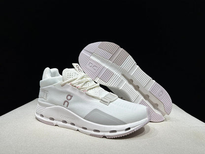 On Cloudnova 2 Sneakers, White and Orchid