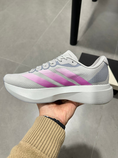 adidas Adizero Lightstrike Pro Running Shoes, Gray and Pink
