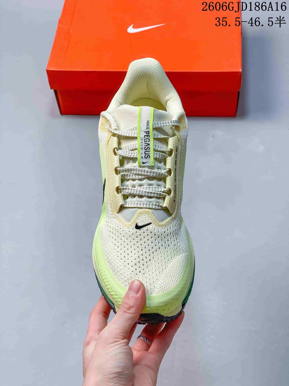 Nike Air Pegasus Premium Sneakers in Ivory and Volt