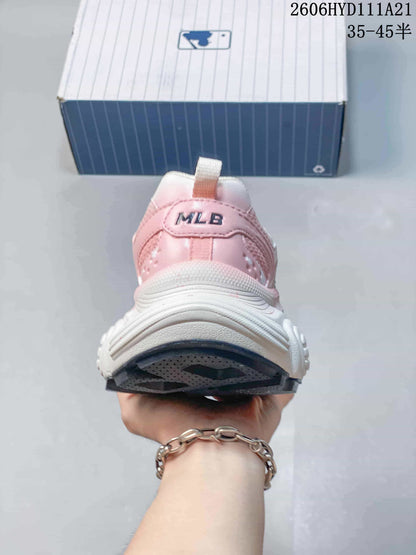 MLB NY Chunky Sneakers in White and Pink