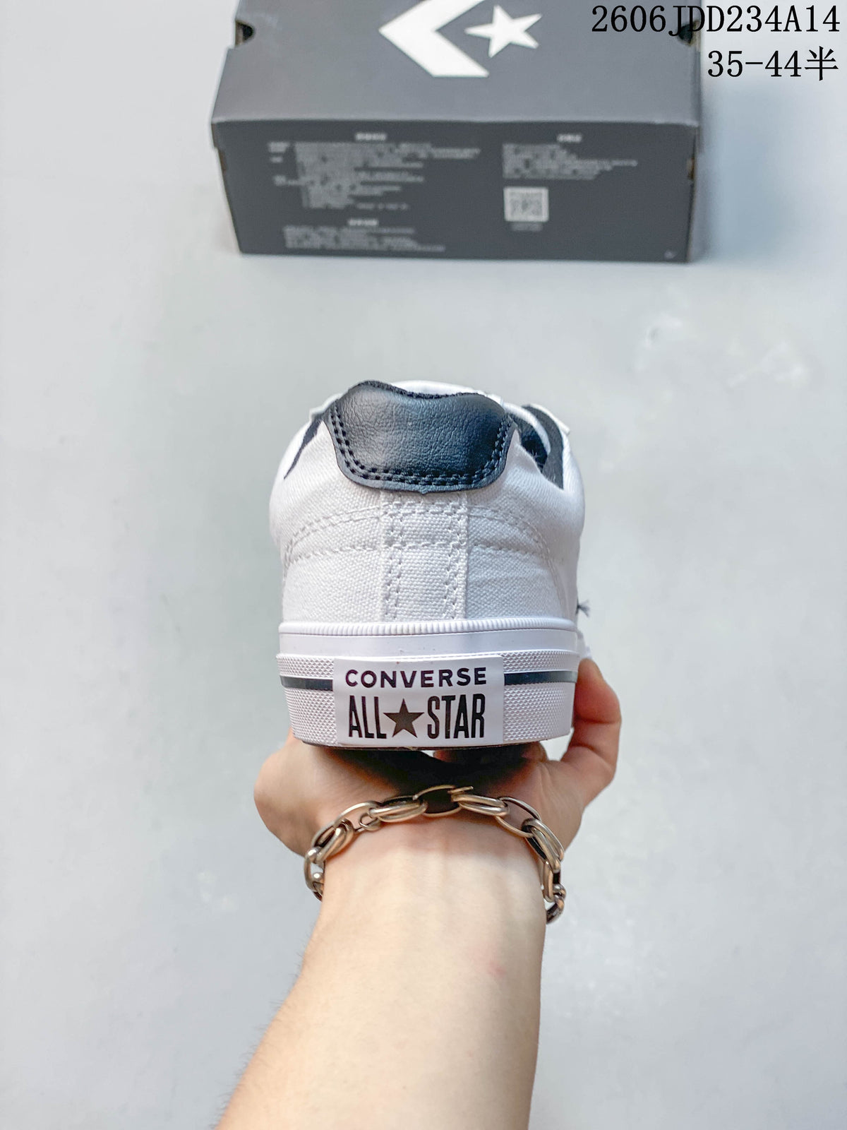 Converse Sport Casual Low-Top Sneakers, White and Navy
