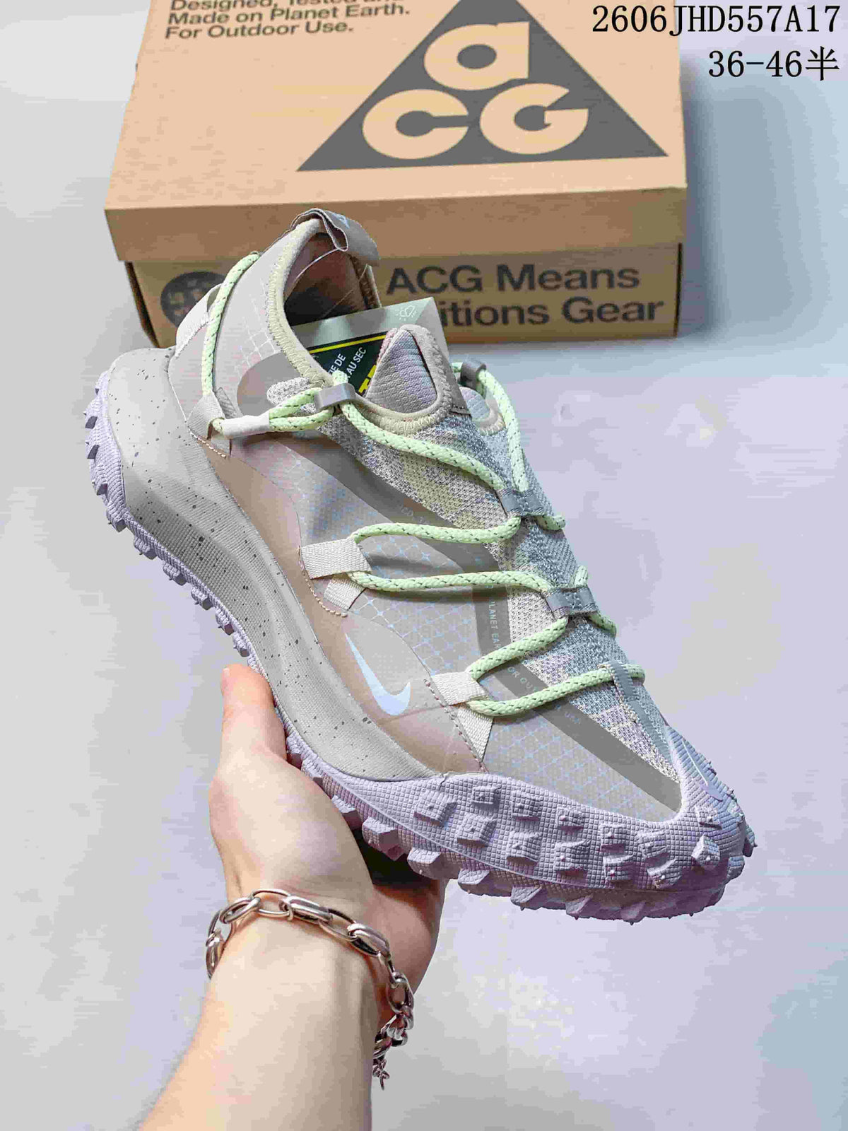 Nike ACG Mountain Fly Outdoor Sneakers, Gray and Mint