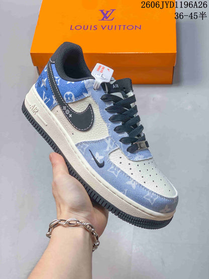 Nike Air Force 1 Low Monogram Print Sneakers