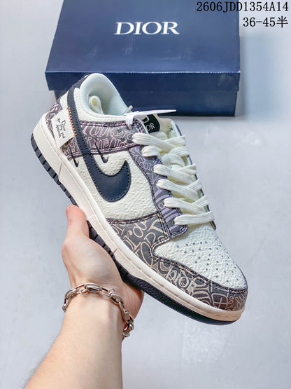 Nike Air Jordan 1 Low Travis Scott Dior-Print Sneakers