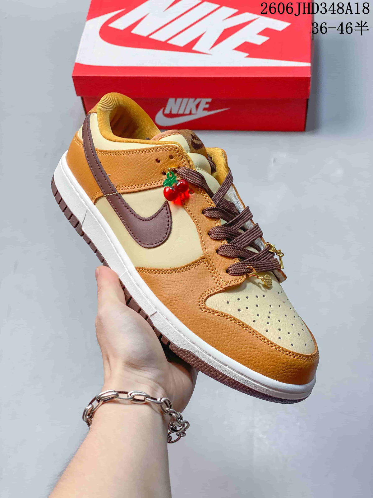 Nike SB Dunk Low Cream and Brown Skate Shoes