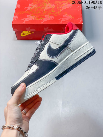 Nike Air Force 1 '07 Low Red, Navy and White Sneakers CS5288-722