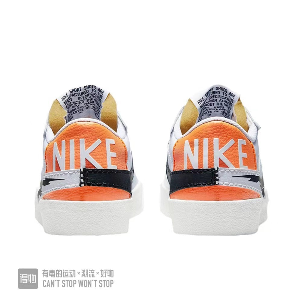 Nike Blazer Low 07 White Orange Black Sneakers