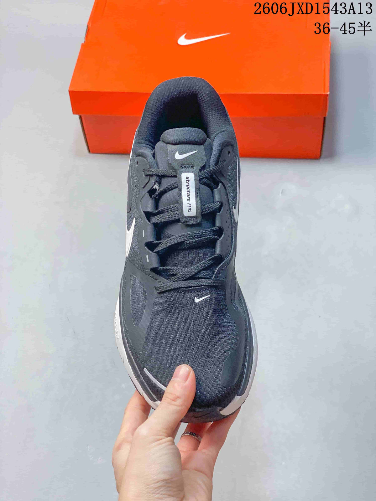 Nike Structure Plus Running Shoes in Charcoal and White