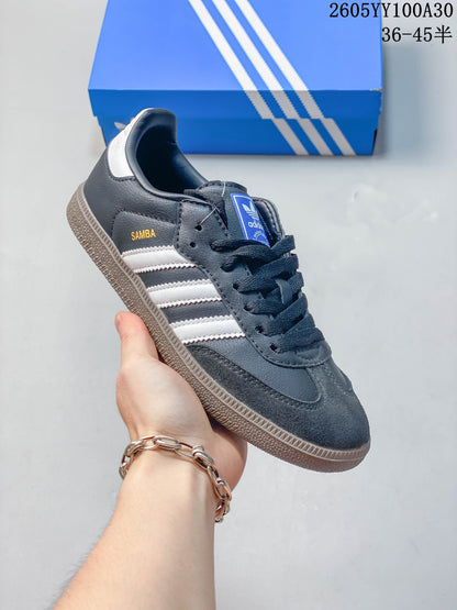 adidas Samba OG Low-Top Sneakers, Charcoal and White