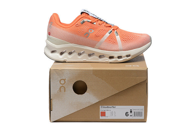 On Cloudsurfer Orange White Running Shoes