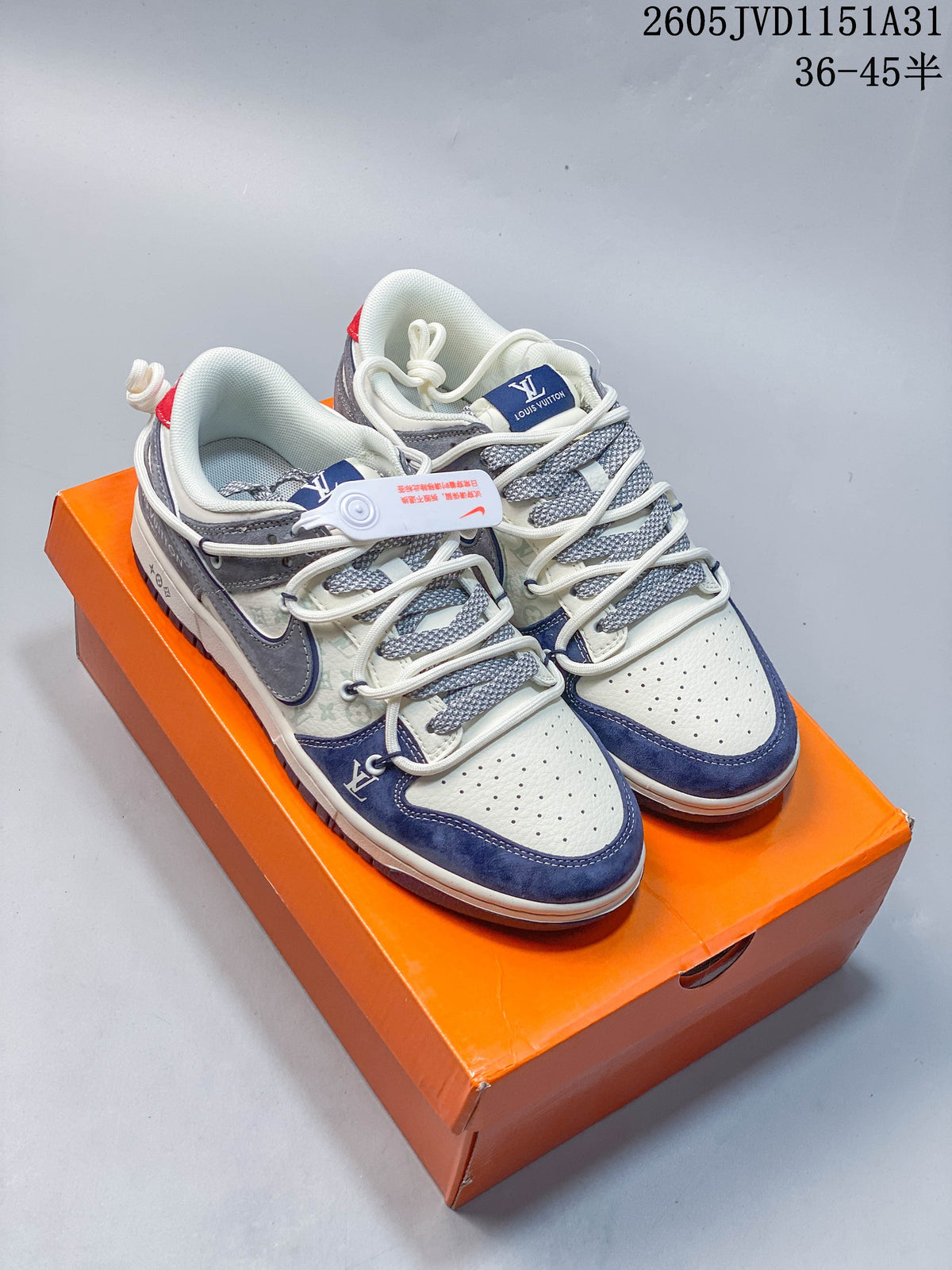 Nike SB Dunk Low Louis Vuitton-Style Sneakers