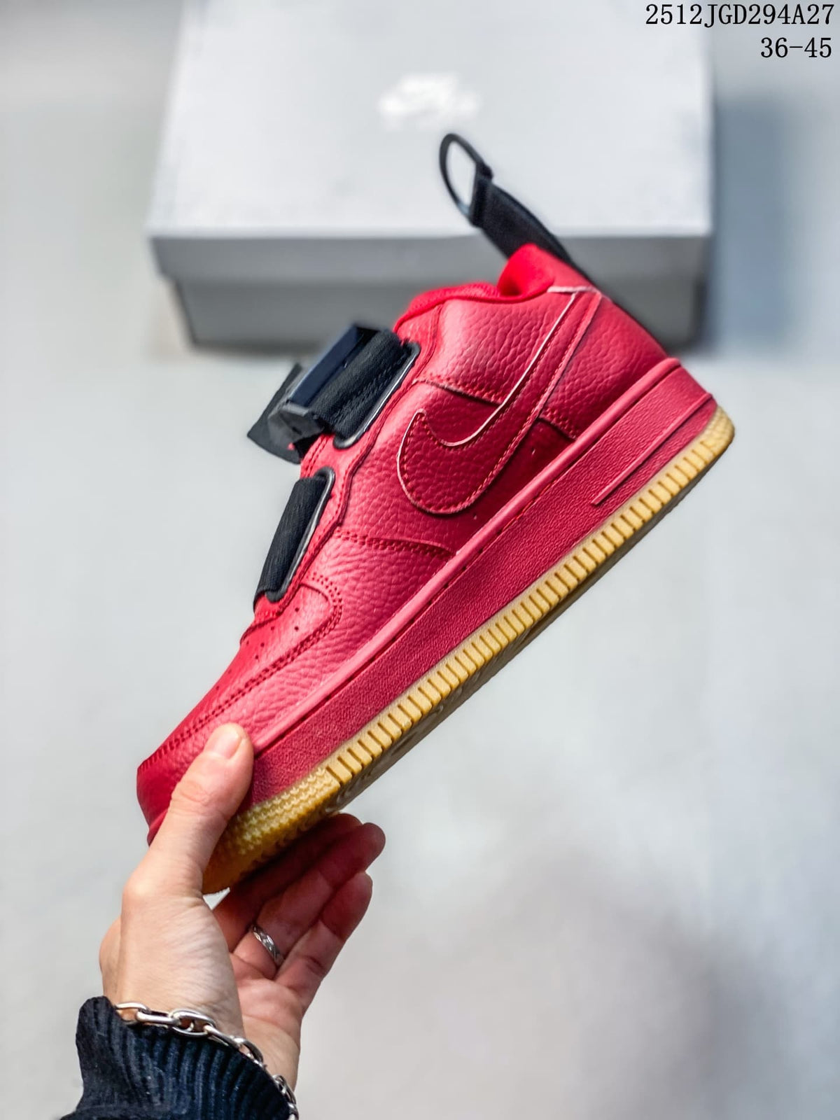 Nike Air Force 1 Utility BHM QS Red Low-Top Sneakers
