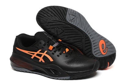 ASICS Gel-Resolution Black and Orange Tennis Shoes