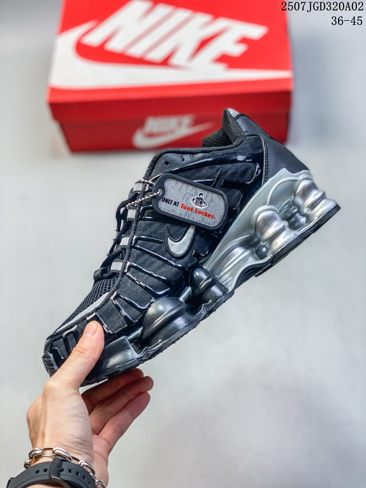 Nike Shox TL Black and Silver Sneakers