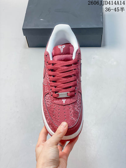 Nike Air Force 1 '07 Low Red Patterned Sneakers