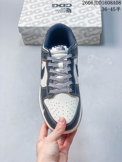 Nike SB Dunk Low Navy and Cream Low-Top Sneakers
