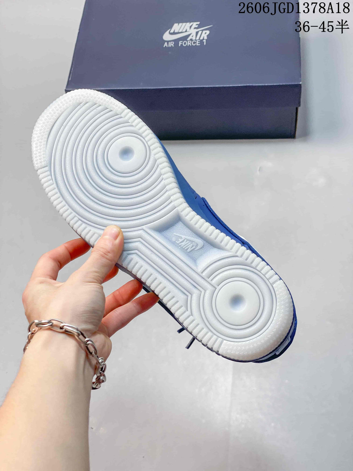 Nike Air Force 1 Low Blue and White Sneakers