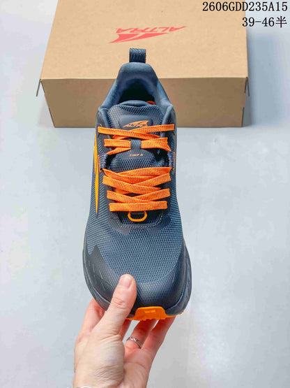 Altra Timp 5 GTX Trail Running Shoes, Gray and Orange