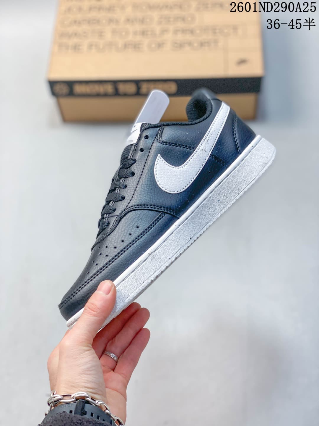 Nike Court Vision Low Sneakers in Navy and White