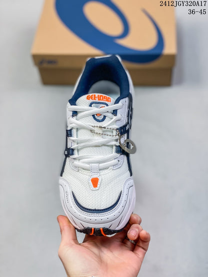 ASICS GEL-1090 White Navy Orange Sneakers