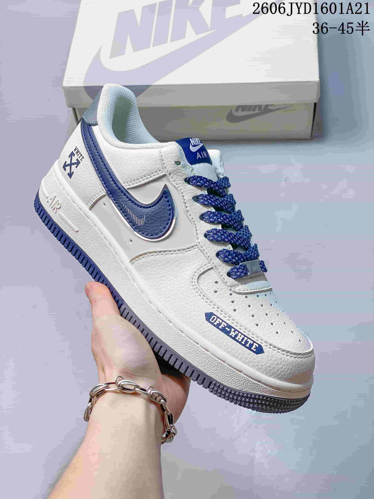 Nike Air Force 1 ’07 Low White and Blue Sneakers