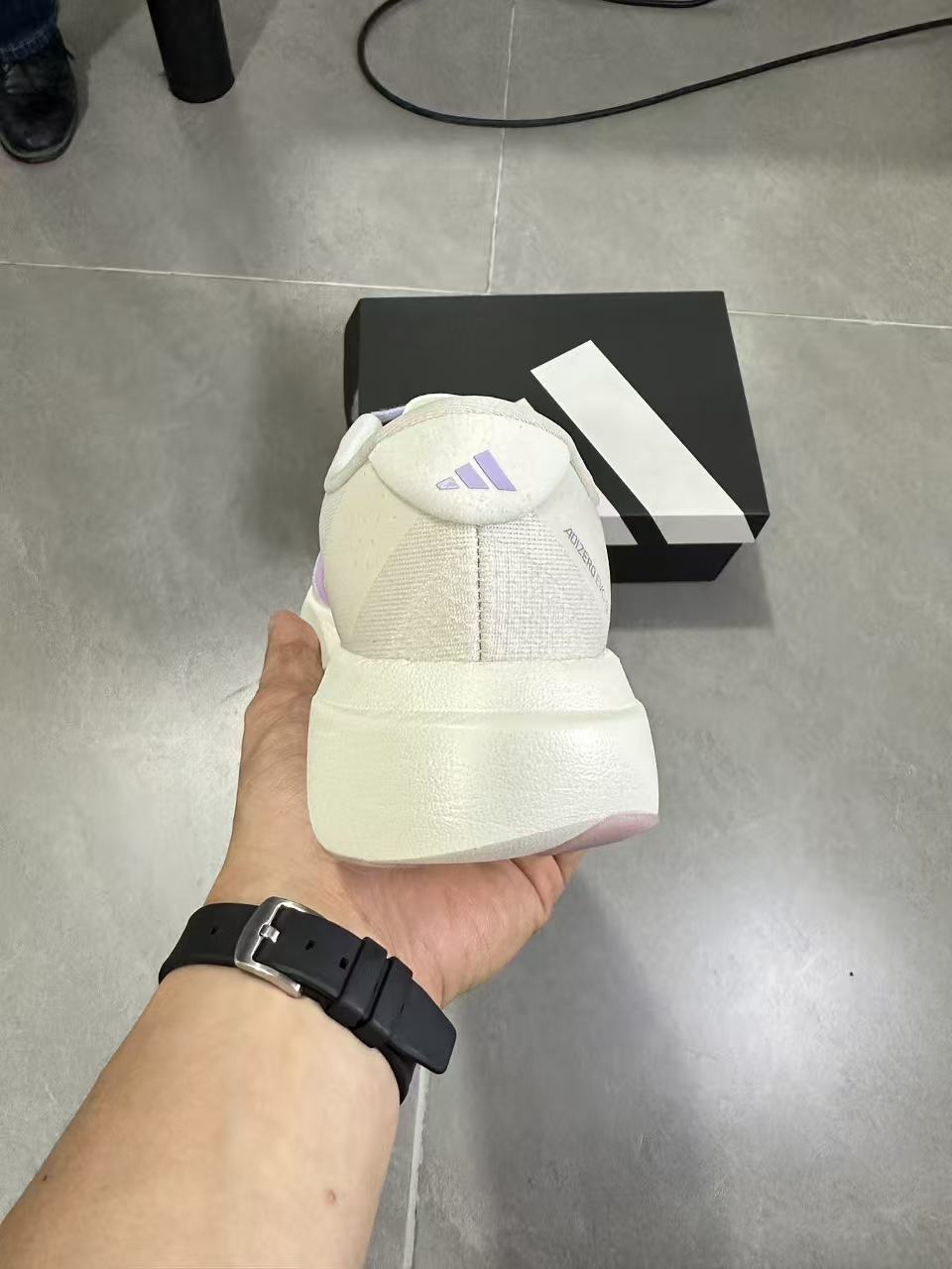 adidas Lightstrike Pro Running Shoes White Purple KI7354