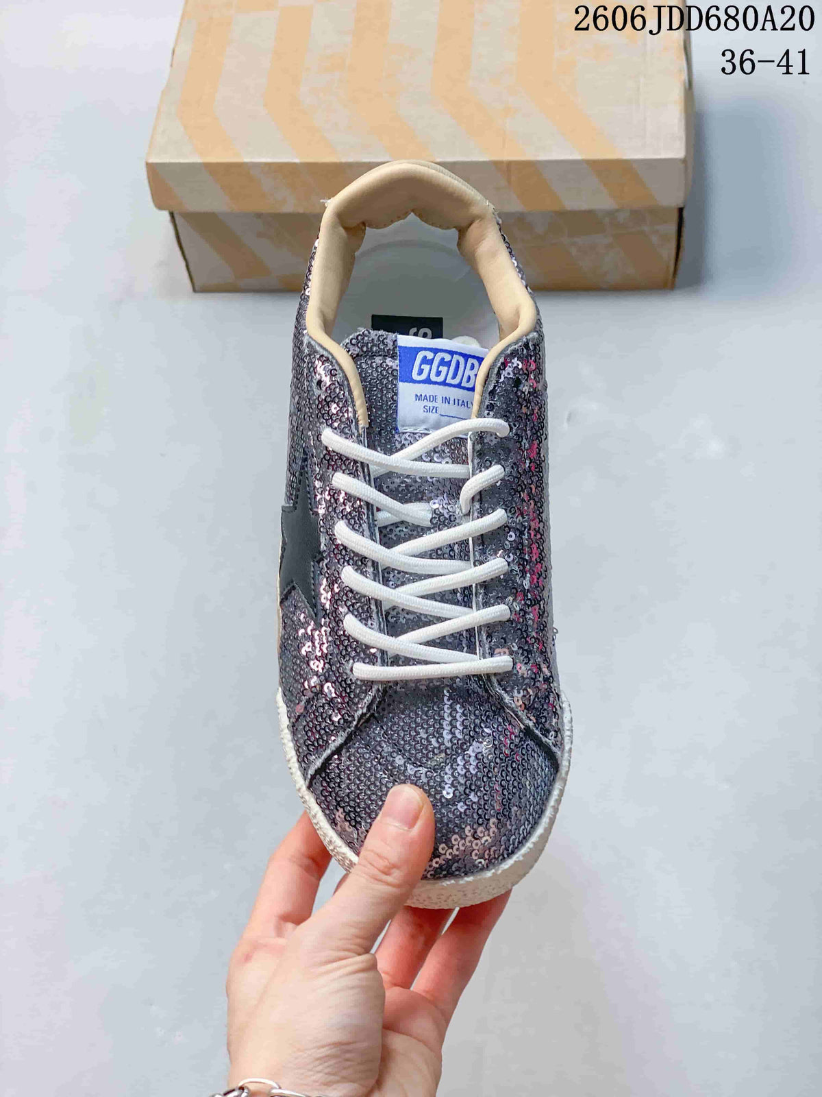 Golden Goose Super-Star Sequin Low-Top Sneakers