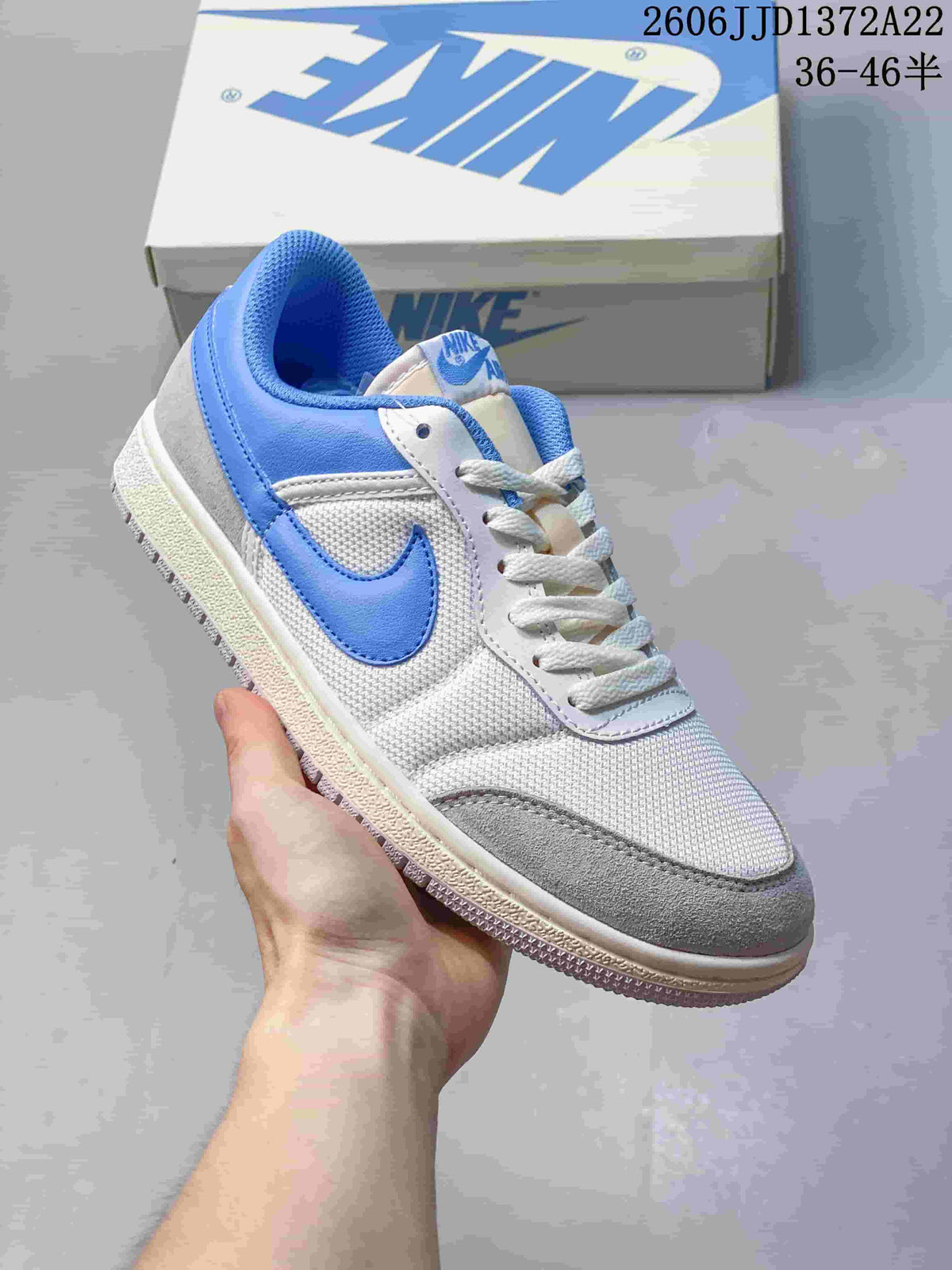 Jordan Air Jordan Skyline Low-Top Sneakers in White, Blue and Gray