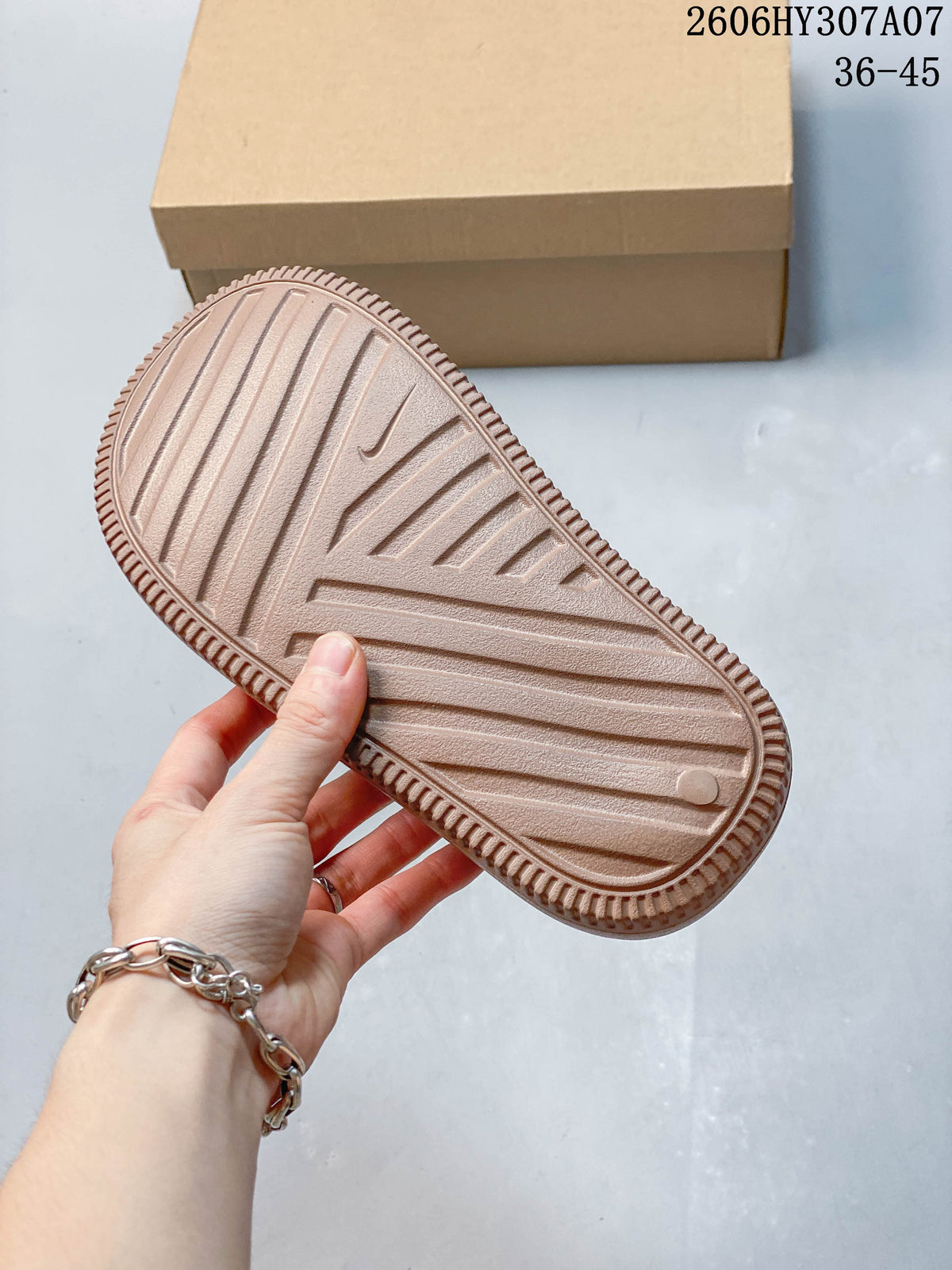 Nike Calm Slide Sandals in Taupe