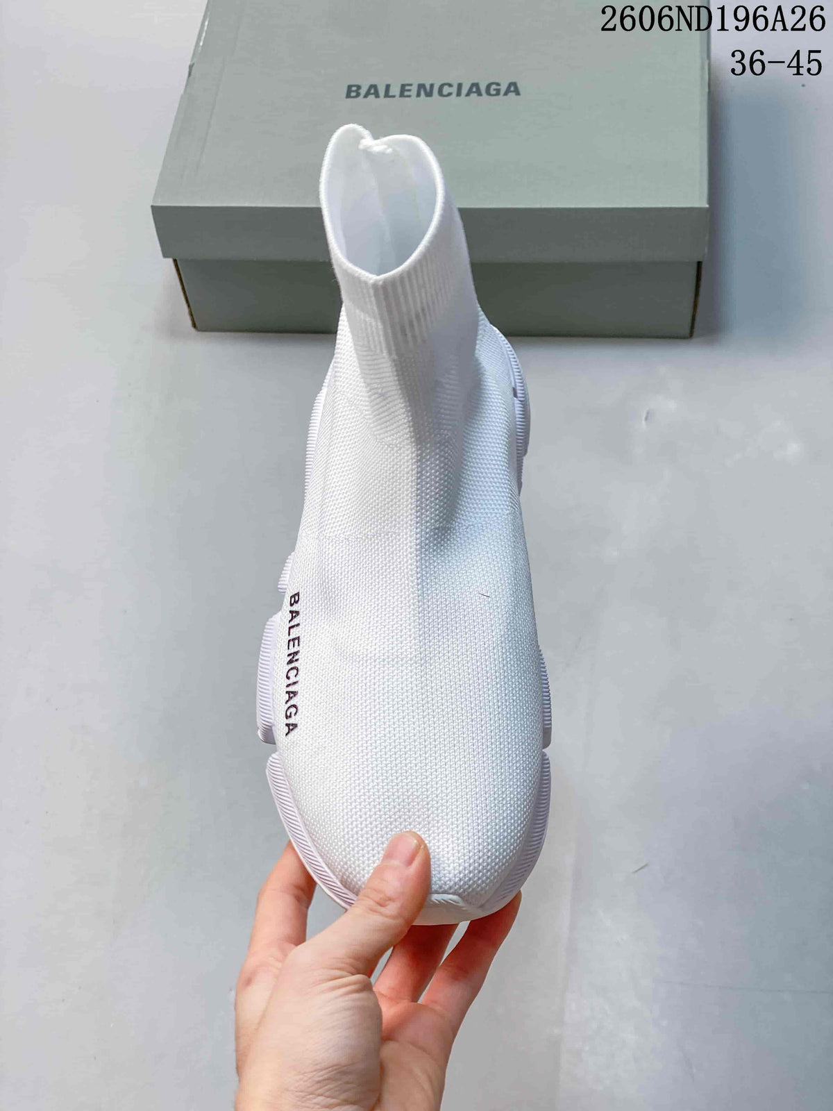 Balenciaga Sock-Style Sneakers in White