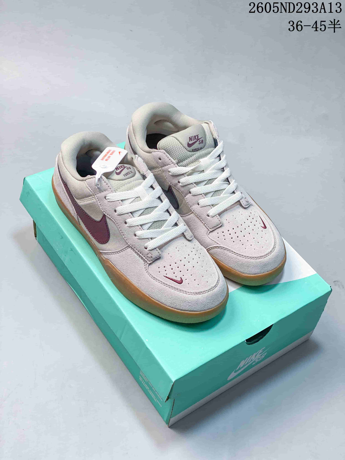 Nike SB Force 58 Low-Top Skate Shoes in Pink and Gum
